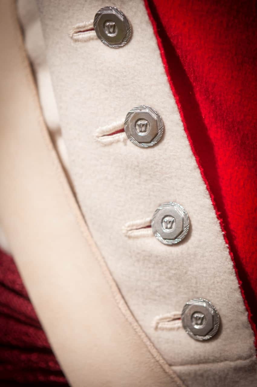Reproduction 17th regiment officers buttons in white metal